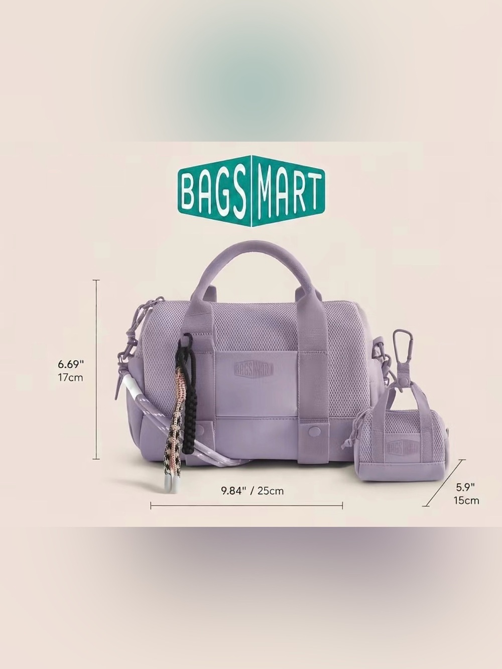 New Bagsmart Lavender Mini Gym Bag